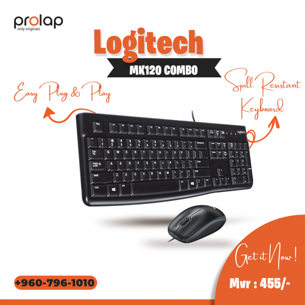 Logitech MK120 USB Keyboard and Mouse Combo