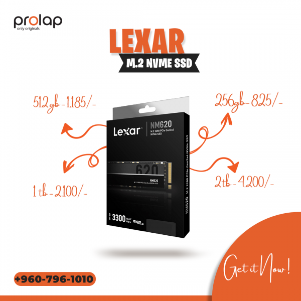 Lexar M.2 Nvme NM620 SSD 256GB, 512GB, 1TB,  2TB